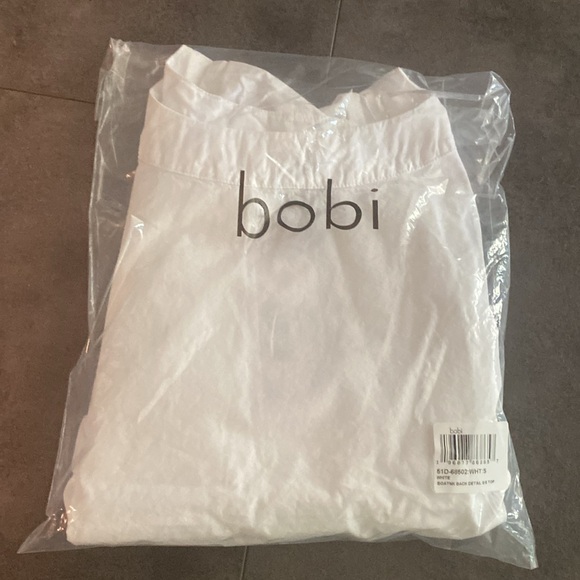 Bobi white cross over back top size small - Picture 5 of 6